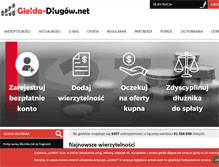Tablet Screenshot of gielda-dlugow.net