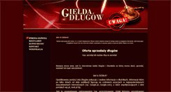 Desktop Screenshot of gielda-dlugow.com